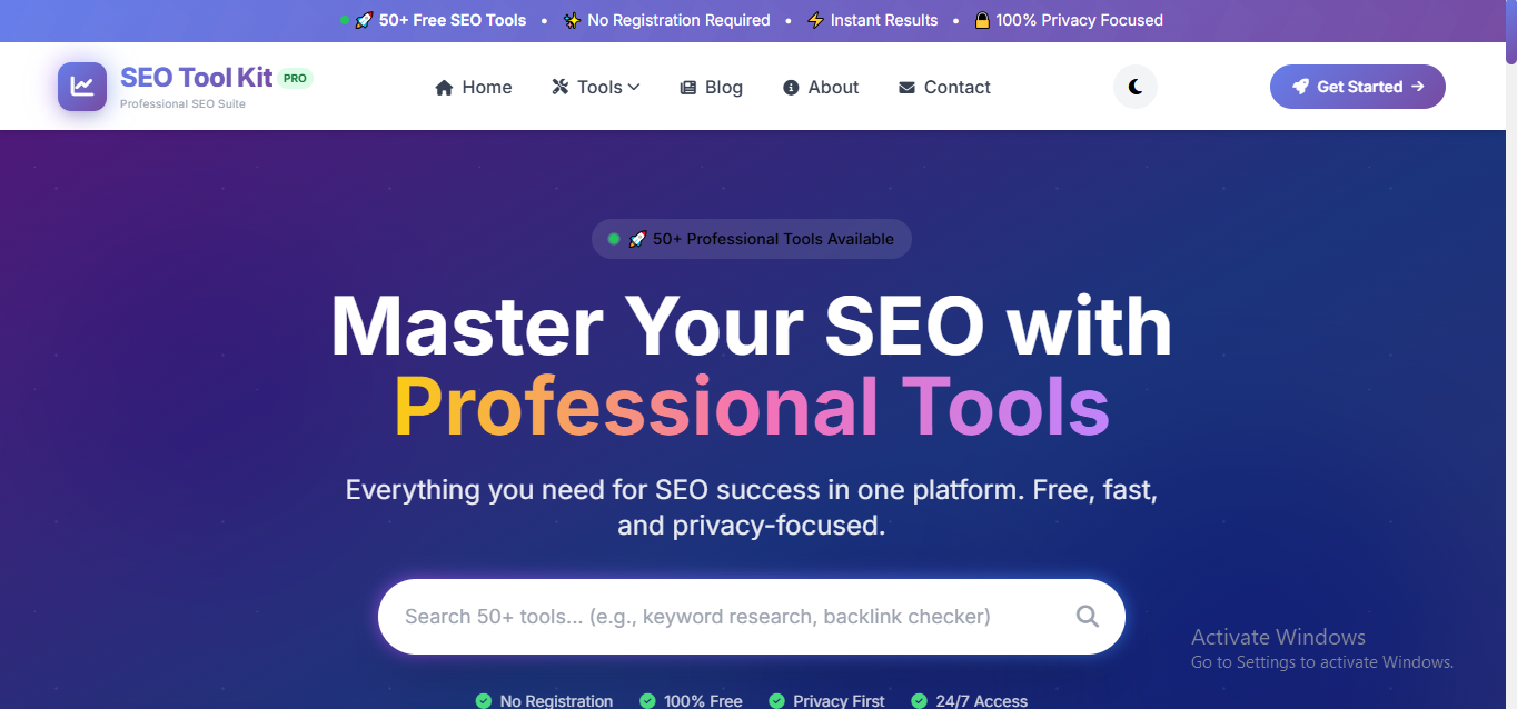 SEO Toolkit Pro screenshot